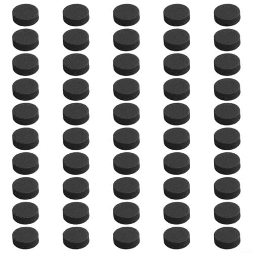 Auratrove 50 Almohadillas Antideslizantes para pie de Altavoz EVA Que Absorbe los Golpes para Tocadiscos de Amplificador de Alta fidelidad (15 x 5 mm)