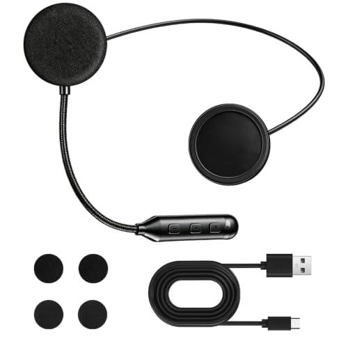 Velozym Auriculares Casco Moto Blutooth, Auriculares Bluetooth 5.3 | Micrófono con Cancelación de Ruido, Altavoz de Música, Manos Libres, Micrófono para Todo Tipo de Cascos
