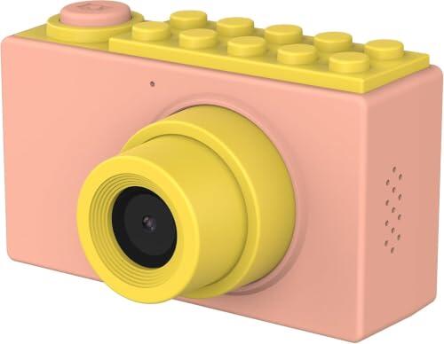 myFirst Cámara digital para niños, cámara digital de 8 MP y video Full HD 1080P con funda impermeable IPX8 y funda protectora de silicona, soporta tarjeta SD de hasta 32 GB