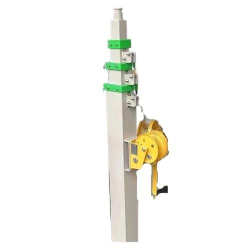 X psblty 3-6 Secciones Retráctil Galvanizado Torno Eléctrico Torre De Luz Hidráulica Mástil Telescópico Máquina Iluminación Mástil/Torre Iluminación Exterior 1 Uds(7M)
