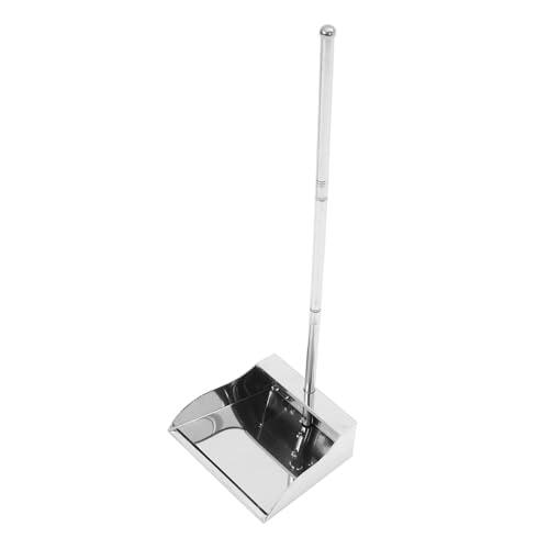 WRITWAA Recogedor de Basura y Fácil de Mantener Esfuerzo de Acero Inoxidable Pala Resistente para Limpieza Hogar y Garajes