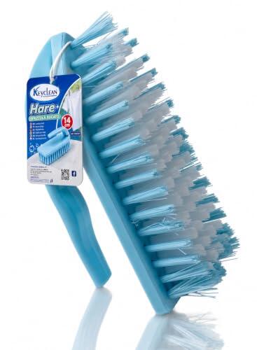 IPEA Cepillo para Limpiar Tejidos, Colada, Superficies de casa, Manchas obstinadas – [ CERDAS DURAS ] – Mango cómodo – Multiusos para Quitar Manchas de sofá y Ropa – Limpieza Profunda