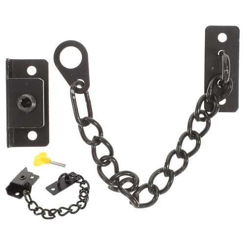 AKOOSY Cerradura de cadena para puerta y ventana en acero inoxidable con función antirrobo compatible con puertas y gabinetes, para habitaciones privadas