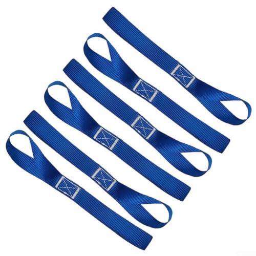 6 correas de equipaje de trinquete suave para motocicleta, motocicleta, ATV, UTV, motos de nieve, capacidad de carga de 1500 libras, nailon azul doble costura, 30,5 cm