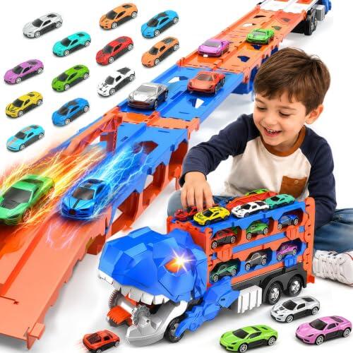 Camión Transportador de Dinosaurios y Pista 2 en 1: Análisis Completo
