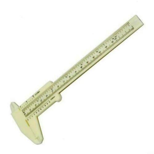 TONIXY Calibrador Vernier de plástico portátil ligero de 0 a 150 mm, calibre de medición de 6 pulgadas para medición interior exterior y profundidad en la escuela o en un taller pequeño