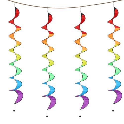 Molinos de Viento Exteriores 4 Tiras Catavientos Coloridos