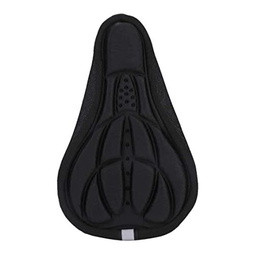 Cojín de Asiento de Bicicleta, Funda de cojín de Asiento de Bicicleta de Ciclismo, Almohadilla de Gel Gruesa, Funda de sillín 3D Suave para MTB(Negro)