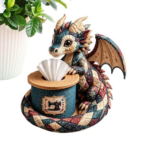 Kit acolchada para pañuelos Organizador de Servilletas Artesanal de Dragón