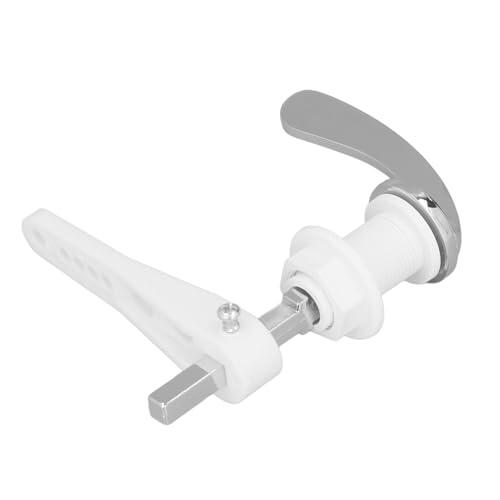 Aramox Manija del Tanque del Inodoro, Reemplazo de la Manija del Inodoro de Aleación de Zinc y Plástico con Acabado Galvanizado, Ajuste Universal de 19 a 30 Mm, Fácil Instalación con Tornillos para