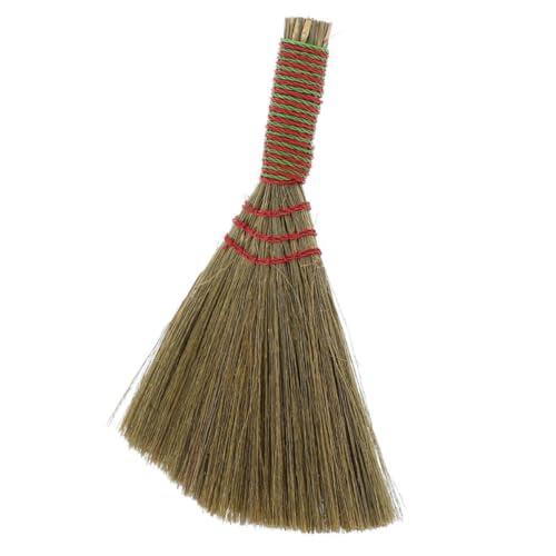 BESPORTBLE Escoba de Mano Pequeña Tejida a Mano de Miscanthus Ligera y Versátil para Limpieza de Mesas y Pisos Suministros de Limpieza Hogar y Oficina