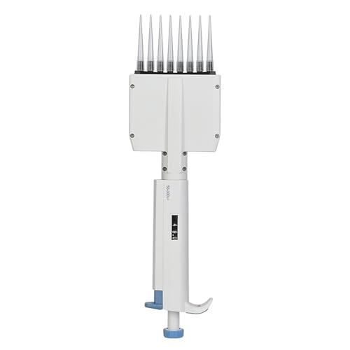 Generic Pipeta Manual de 8 Canales de Volumen Variable para Trabajos de Laboratorio, 50-300 μl, Liviana, Fácil de Usar, Certificada ISO 8655