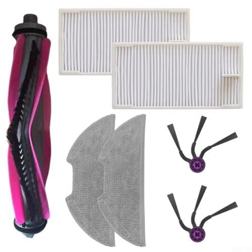 Paquete de accesorios para Eureka E20 para evo para aspiradora robot Plus, cepillo de rodillo principal, cepillos laterales, filtros, trapeadores, piezas de limpieza (A)