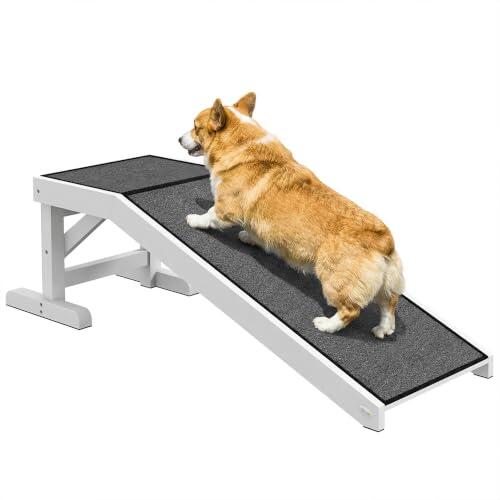 Protege las articulaciones de tu perro con esta rampa de madera PawHut
