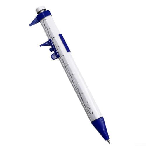 MeevrgR Vernier - Bolígrafo calibrador de 150 mm, herramienta de medición 2 en 1 y bolígrafo de tinta de gel para oficina, escuela y estudiantes, regla de precisión de 0 a 100 mm con graduaciones