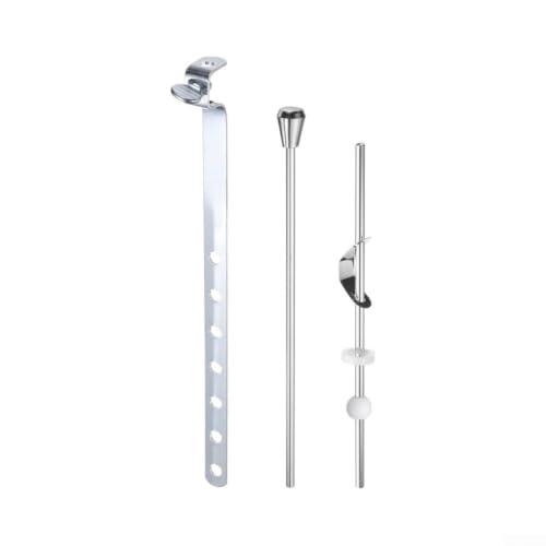 YobiLife Kit de reparación de drenaje de fregadero, varilla, ajustable, resistente a fugas, control de agua de hierro y plástico, sin herramientas plateadas, instalación sin herramientas para baño