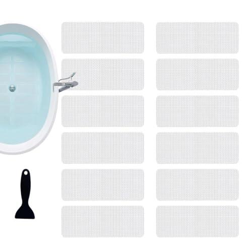 Pegatinas Antideslizantes para Ducha 12 Calcomanías Adhesivas Impermeables