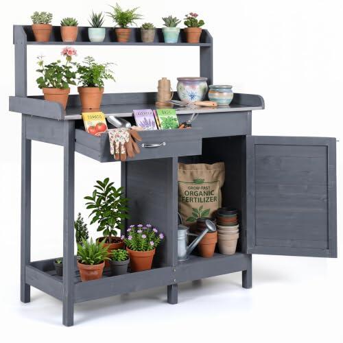 Organiza tu espacio de jardinería con la mesa de trabajo COSTWAY