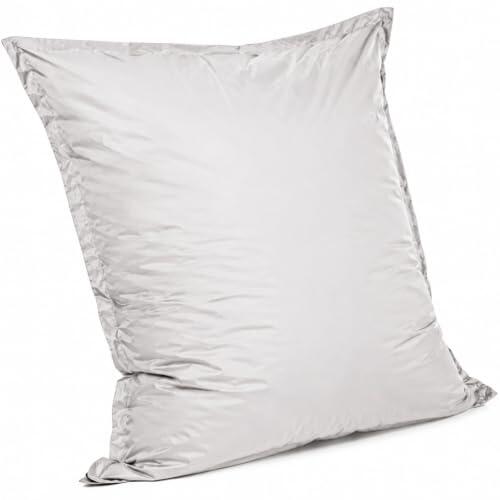 bananair Puff Exterior Impermeable XXL, 120 x 160 cm, Gris Claro | Anti-UV, Desenfundable, Impermeable, Versátil