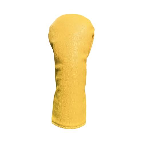Protector Exterior De Cuero PU con Diseños Vacíos Y Colores Variados Apto para Palos De Madera Y Ut De Golf 3/5 Amarillo 5