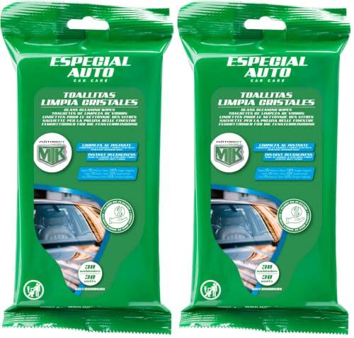 Motorkit, Toallitas de Tejido Biodegradable para Cristales de Coche MTK 30 uds. (Paquete de 2)