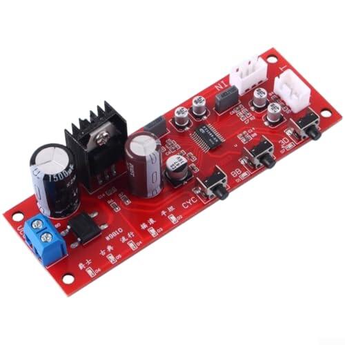 Tablero de tono con Bass Boost 3D efecto de sonido procesador de preamplificador de audio para coche y hogar, actualización para jazz rock, ajustes de ecualización clásica, pantalla LED, 10 cm