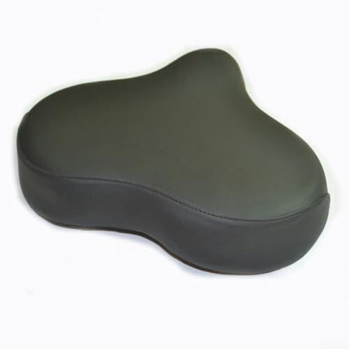 Funda para asiento de bicicleta de interior diseñada para bicicletas estacionarias con piel para superficie y cómoda capa de espuma negra, tamaño 290 por 220 mm, se adapta a la mayoría de los modelos