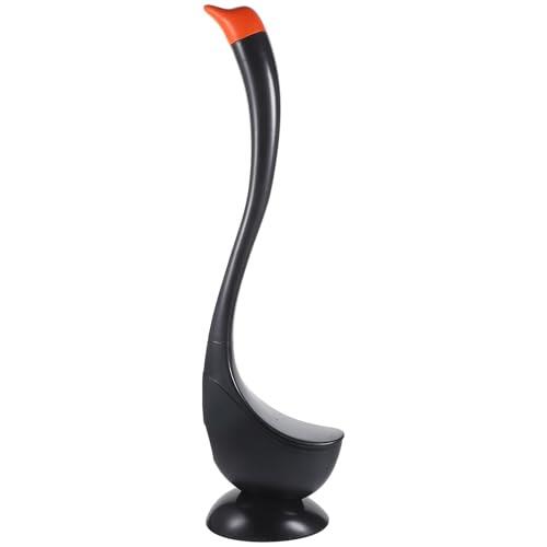 Toddmomy Cepillo de Limpieza para Inodoro con Base en Abs Estilo Cisne Negro, Mango Largo y Almacenamiento Fácil para Limpieza Potente en Baño y Oficinas
