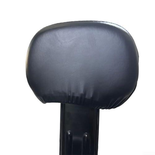 Funda de asiento de bicicleta eléctrica de piel sintética suave, protección solar, transpirable, antideslizante, respaldo delantero trasero, negro (C)