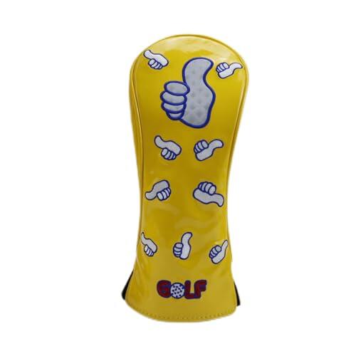 Estuche Cerrado Cuero Resistente con Motivo Pulgar Cosido Abrigo Térmico para Equipo De Golf Profesional Amarillo 35 5