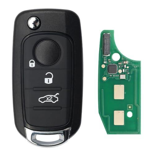 Llave completa electrónica para programar compatible con Fiat Fiat Fiat 500X Tipo Egea 3 botones Mando a distancia ID48 4A AES MQB 16FA Virgen