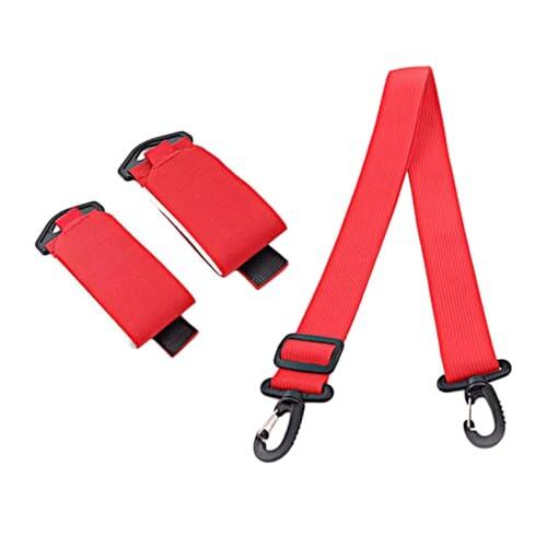 POXZSFX Cómoda Correa de Hombro para esquís, Correas de esquí duraderas para Transportar Accesorios, Correa de Snowboard Ajustable y Ligera, de Hombro para, Rojo, 66-120 cm