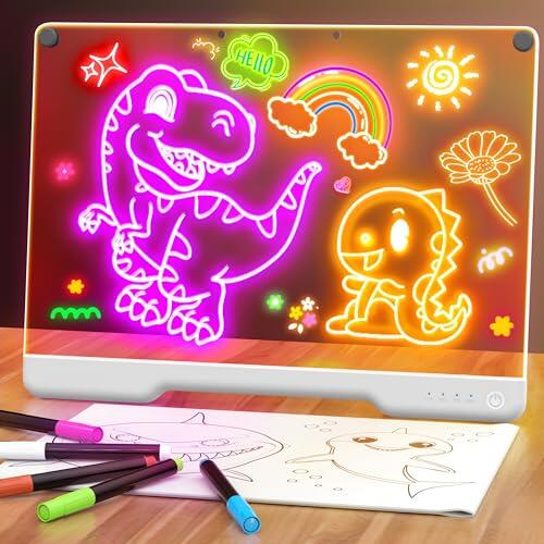 Ilumina la creatividad infantil: Análisis de la pizarra LED de dibujo Bailkind de 16 pulgadas