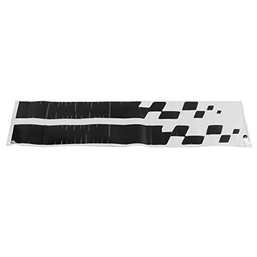 Generic Pegatinas de Rayas para capó de Coche, Cubierta de Vinilo de para capó de Coche de Ajuste Universal, 35,4 X 3,5 Pulgadas, 2 uds. (BLACK)
