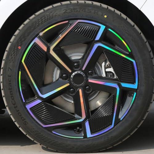 FUANA Paquete de 4 calcomanías para rueda de buje SEAL EV 2023, cubiertas de llantas de PVC para protección, elegantes calcomanías de decoración de coche, fácil aplicación y aspecto limpio