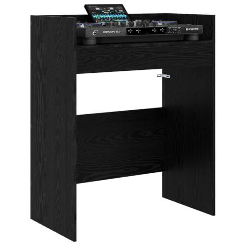 El santuario del DJ moderno: análisis de la mesa vidaXL en roble negro
