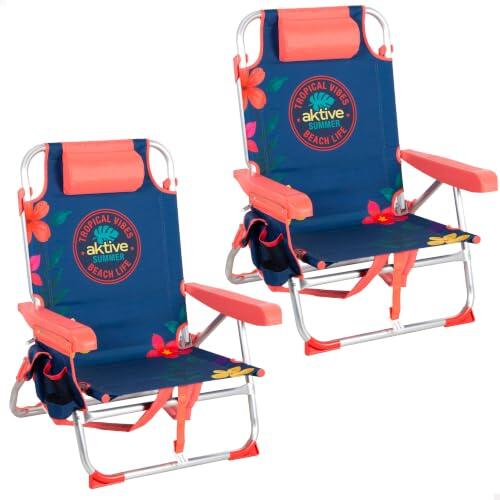 Disfruta del verano con comodidad: Pack de 2 sillas de playa AKTIVE