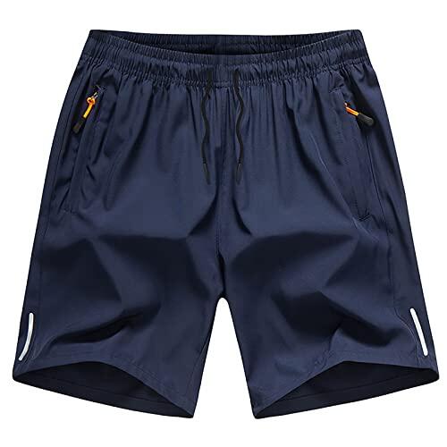 Pantalones cortos para hombre de poliéster, con estampado impreso, aspecto einfarbigem, komfortable Passform, mit funktionalem Kombilook, Fuer Strand, Urlaub und Sommerfreizeit bei leichtem Aktivlook