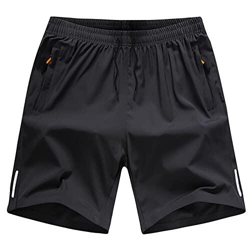 Pantalones cortos para hombre de poliéster, con estampado impreso, aspecto einfarbigem, komfortable Passform, mit funktionalem Kombilook, Fuer Strand, Urlaub und Sommerfreizeit bei leichtem Aktivlook