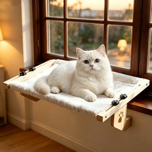 El mirador perfecto: todo sobre la hamaca de madera para gatos