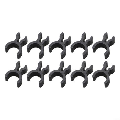 Honseadek Paquete de 10 soportes para lápices de trompeta para francés, soporte de clip de plástico negro para músicos para mantener notas, accesorio de instrumento de instalación rápida para práctica