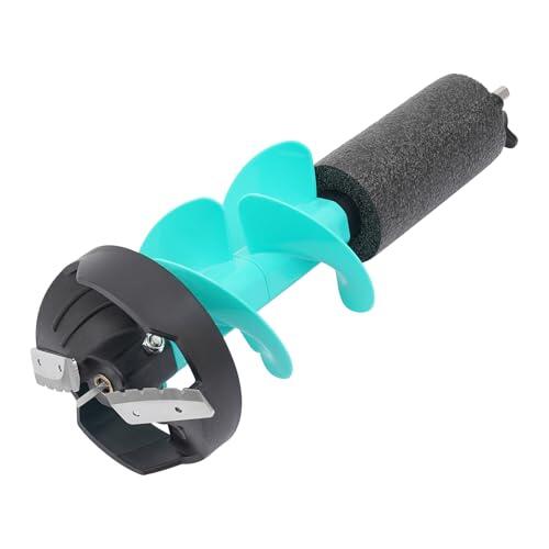 aefxNika Broca de hielo de 15 × 49 cm, hoja de acero inoxidable con cubierta protectora, tornillo compacto para pesca en hielo y camping de invierno, ligero y portátil, apto para taladros comerciales