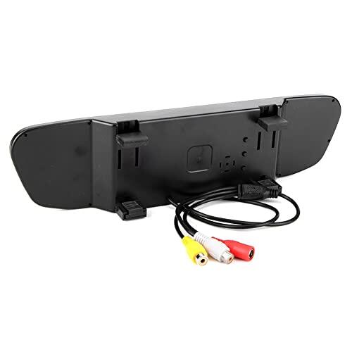 lyrlody Monitor de Espejo Retrovisor para Coche, Pantalla de Vehículo, Cámara de Marcha Atrás, 4.3in TFT LCD, 2 Entradas de Video, 480 X 272, PAL NTSC, Auto, 12V DC, para Vista Trasera