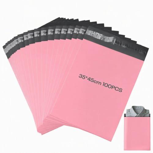 KOMABLEN 100 piezas Autoadhesivas Bolsas para Envíos 35x45 cm | 120 Micras PE Bolsas Envio Vinted, Opacas Sobres Envios Vinted, Impermeables y Resistentes, Para envío de zapatos y ropa