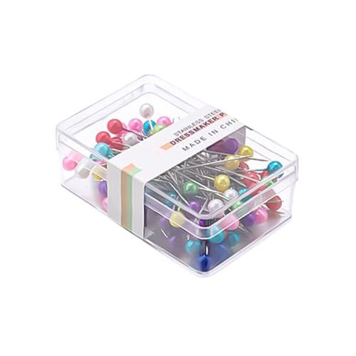 Juego de alfileres de costura de 1 pieza para proyectos de bricolaje, agujas largas de acolchado con cabeza de nácar, agujas de tela rectas, coser a mano, accesorios de costura versátiles para