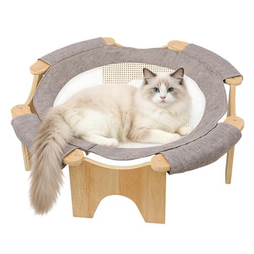 Cama elevada de malla de gato transpirable verano antihumedad
