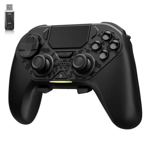 AceGamer Hypershadow D4 2.4G Mando Inalámbrico Para PS4, PC, Switch, iOS, Android, Steam Deck, Joystick TMR, Gatillos Instantáneos, Botones Mecánicos, 4 Botones Traseros Macro, Giroscopio 6 Ejes
