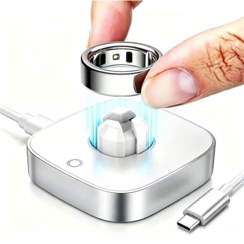 Cargador Compatible con Ou-ra Ring Gen 5, para Smart Ring tamaño 6/7/8/9/10/11/12, Base de Carga rápida con Cable USB-C (no Compatible con Gen 3 y Gen 4)