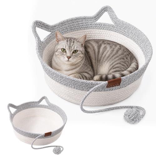 El Refugio Definitivo: Análisis de la Cama para Gatos de Cuerda de Algodón KQWVZ