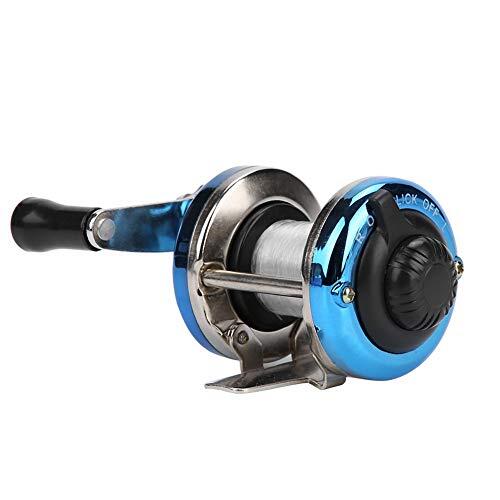 Hidyliu Carrete de Pesca Portátil con Suave y Alta Resistencia Al Freno para Pesca en Hielo o Uso en Río, Dorado o, Liviano, Aprox.73 * 89mm (#2)